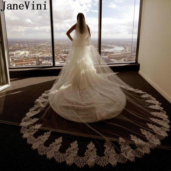 bridal veils janevini elegant 3.5m cathedral white wedding two layers lace appliques edge long veil with comb brides accessories, Black
bridal veils janevini elegant 3.5m cathedral white wedding two layers lace appliques edge long veil with comb brides accessories, Black