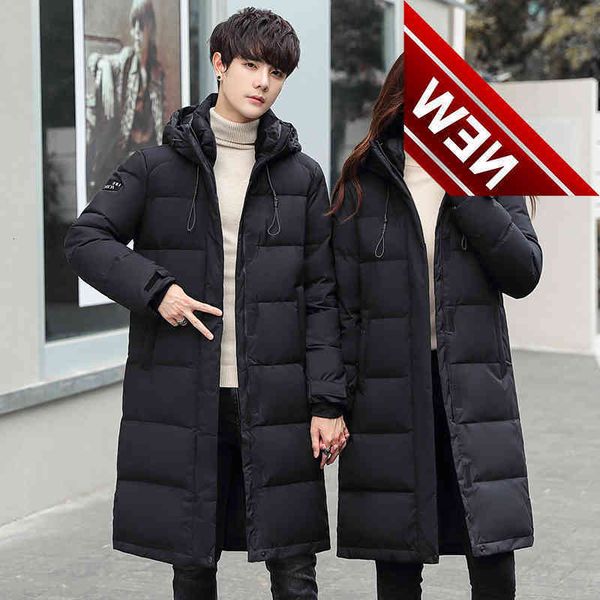 2021 men's down jacket long coat winter version thickened brand overalls hooded white duck warm lovers, Black
2021 men's down jacket long coat winter version thickened brand overalls hooded white duck warm lovers, Black