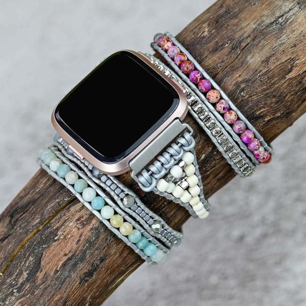 charm bracelets 4unik fashion fitbit watch band handmade boho wrap strap jasper turquoise stone wrist dropship 4un-wb002, Golden;silver
charm bracelets 4unik fashion fitbit watch band handmade boho wrap strap jasper turquoise stone wrist dropship 4un-wb002, Golden;silver