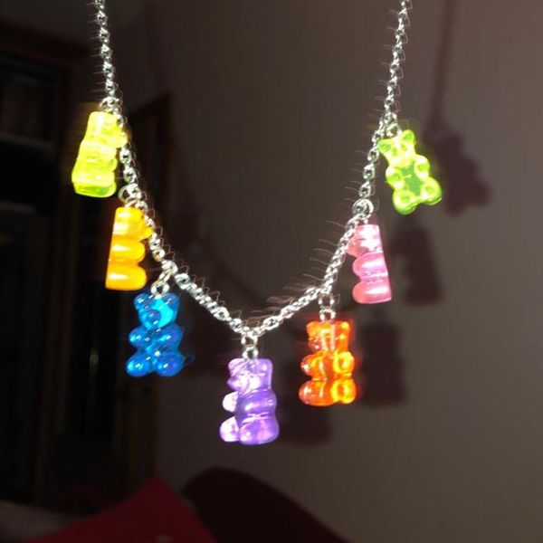 pendant necklaces handmade rainbow colors cute bear stainless steel chain links necklace kawaii pendants, Silver
pendant necklaces handmade rainbow colors cute bear stainless steel chain links necklace kawaii pendants, Silver