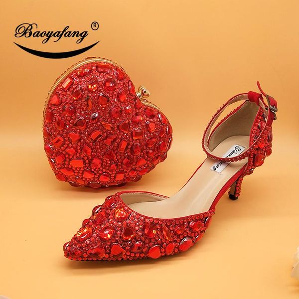 baoyafang red crystal womens wedding shoes with matching bags platform ladies paty dress high heels big size 34-43, Black
baoyafang red crystal womens wedding shoes with matching bags platform ladies paty dress high heels big size 34-43, Black