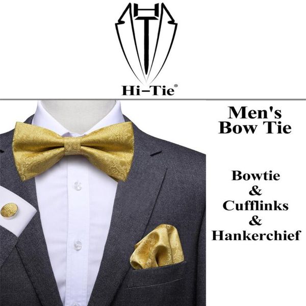 bow ties hi-tie 100% silk mens tie jacquard bowtie hankerchief cufflinks set gold paisley floral for wedding business, Black;gray
bow ties hi-tie 100% silk mens tie jacquard bowtie hankerchief cufflinks set gold paisley floral for wedding business, Black;gray