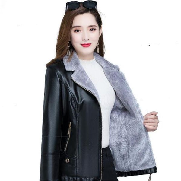 women's leather & faux 2022 selling pu winter coat women jacket slim temperament was thin trendy big size, Black
women's leather & faux 2022 selling pu winter coat women jacket slim temperament was thin trendy big size, Black