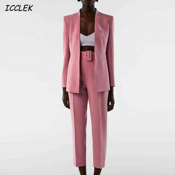za trouser suit female workwear outfits tailleur femme sets pink long sleeves jackets women's coats office ladies elegant chic 211118, White
za trouser suit female workwear outfits tailleur femme sets pink long sleeves jackets women's coats office ladies elegant chic 211118, White