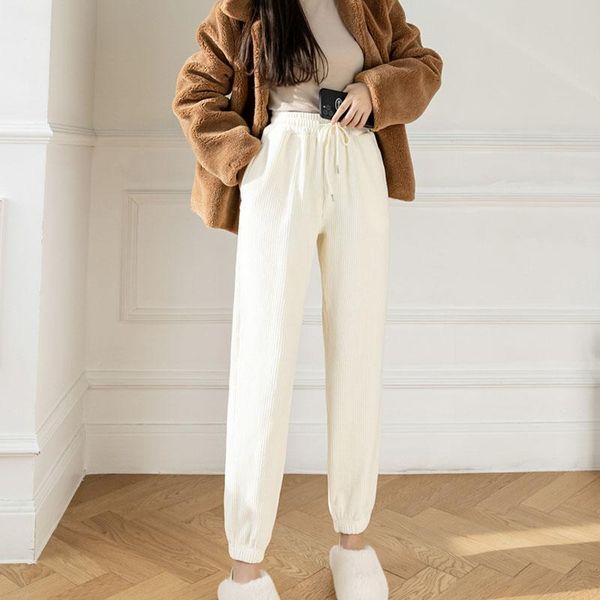 women's pants & capris corduroy 2021 winter vintage solid color high waist pockets thicken ankle length casual trousers female, Black;white
women's pants & capris corduroy 2021 winter vintage solid color high waist pockets thicken ankle length casual trousers female, Black;white