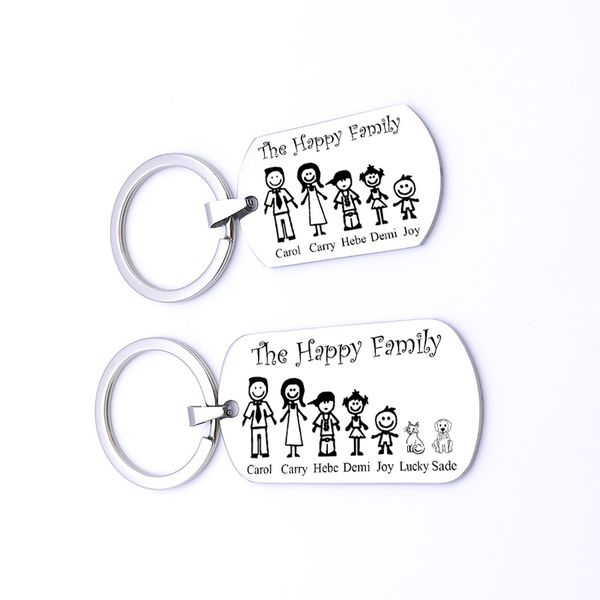 customized keychain engraved family member pets names key chain charm for parents children commemorate gift keyring dropshipping, Silver
customized keychain engraved family member pets names key chain charm for parents children commemorate gift keyring dropshipping, Silver