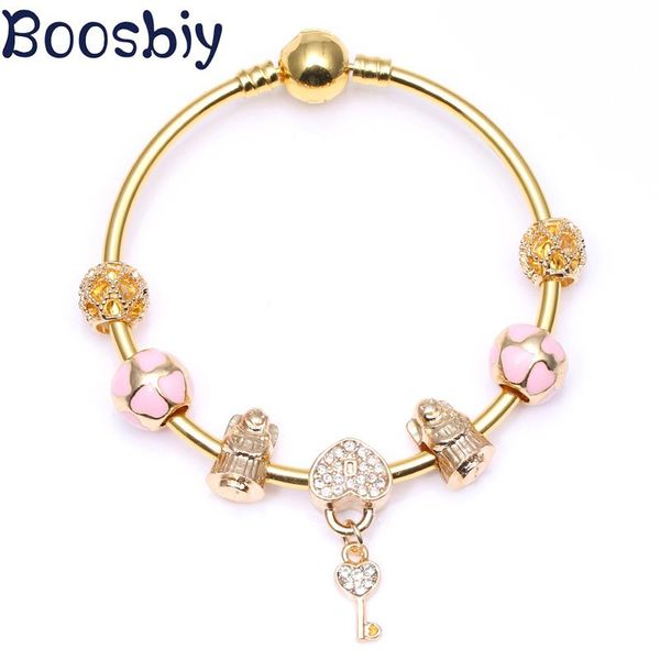 charm bracelet with crystal love key pendants fits fashion brand for women valentine's day gift bracelets, Golden;silver
charm bracelet with crystal love key pendants fits fashion brand for women valentine's day gift bracelets, Golden;silver