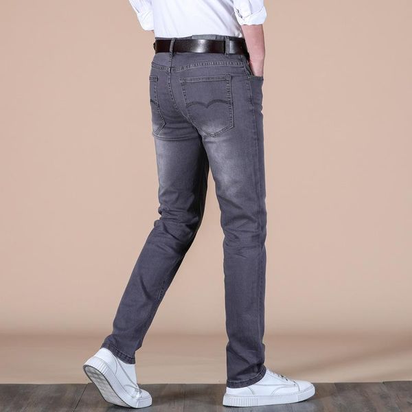 fashion high waist stretch slim fit pants elastic washed business denim straight large size 40 men casual jeans trousers men's, Blue
fashion high waist stretch slim fit pants elastic washed business denim straight large size 40 men casual jeans trousers men's, Blue