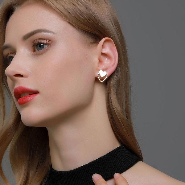 stud double love heart earrings simple cute gold silver color hollow for women girls party wedding jewelry, Golden;silver
stud double love heart earrings simple cute gold silver color hollow for women girls party wedding jewelry, Golden;silver