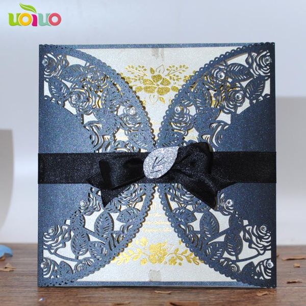 greeting cards diy 25set customize inc259 black laser cut wedding invitation card+tied bow+brooch rhinestone+printing card+envelope sea
greeting cards diy 25set customize inc259 black laser cut wedding invitation card+tied bow+brooch rhinestone+printing card+envelope sea