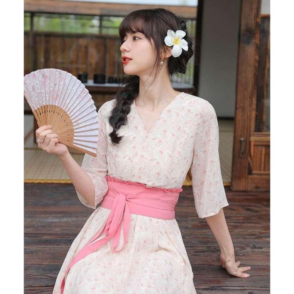 ethnic clothing japanese traditional kimono yukata summer v-neck with obi belt waist tie floral print dress elegant slim girl long dresses 2, Red
ethnic clothing japanese traditional kimono yukata summer v-neck with obi belt waist tie floral print dress elegant slim girl long dresses 2, Red