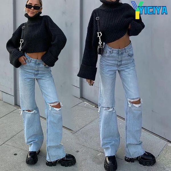 women's jeans yiciya cargo pants women high waist ripped baggy vintage knee hole full length solid denim trousers,met,jean, Blue
women's jeans yiciya cargo pants women high waist ripped baggy vintage knee hole full length solid denim trousers,met,jean, Blue