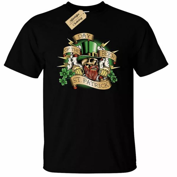 dÃa de the beer camiseta hombre san patricio dÃa bebible pub regalo, White;black
dÃa de the beer camiseta hombre san patricio dÃa bebible pub regalo, White;black