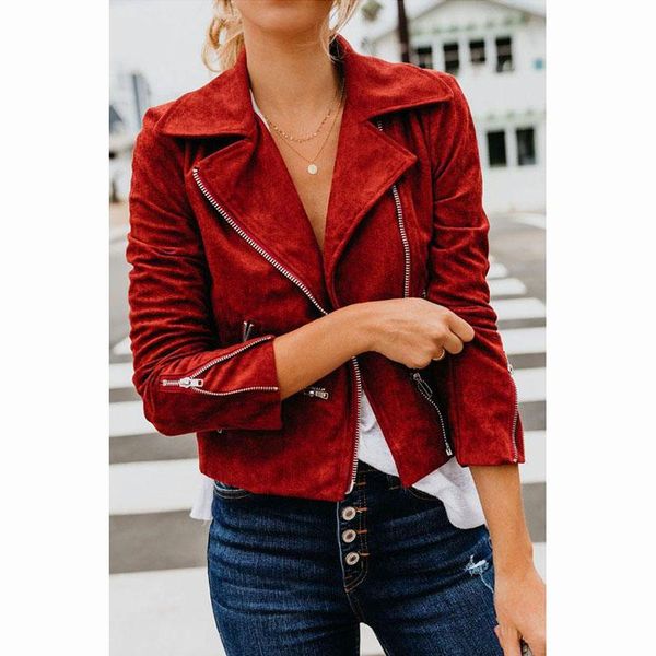 women's jackets casual solid slim outerwear fashion turn-down collar long sleeve pocket zipper patchwork lady short coat, Black;brown
women's jackets casual solid slim outerwear fashion turn-down collar long sleeve pocket zipper patchwork lady short coat, Black;brown