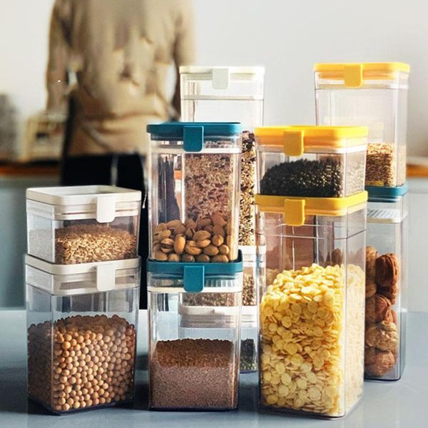storage bottles & jars 1pcs kitchen plastic jar food box with cover home coarse cereal refrigerator sealed
storage bottles & jars 1pcs kitchen plastic jar food box with cover home coarse cereal refrigerator sealed