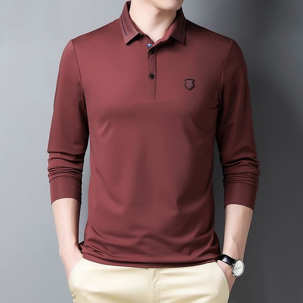 men's polos autumn solid color shirt classic style business casual brand male clothes zgcg, White;black
men's polos autumn solid color shirt classic style business casual brand male clothes zgcg, White;black