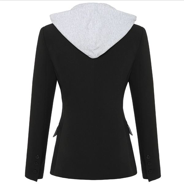 europe and the united states explosion models casual one button slim detachable hooded blazers, White;black
europe and the united states explosion models casual one button slim detachable hooded blazers, White;black
