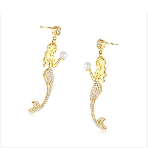 stud trend mermaid earrings exquisite super fairy personality temperament ladies party banquet ear jewelry, Golden;silver
stud trend mermaid earrings exquisite super fairy personality temperament ladies party banquet ear jewelry, Golden;silver