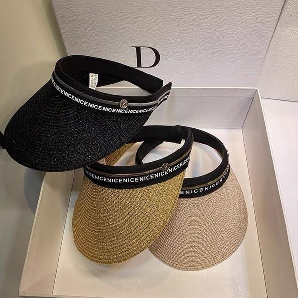 wide brim hats 2021 summer woman sun anti-uv female outdoor visor caps hand made straw cap casual shade hat empty beach, Blue;gray
wide brim hats 2021 summer woman sun anti-uv female outdoor visor caps hand made straw cap casual shade hat empty beach, Blue;gray