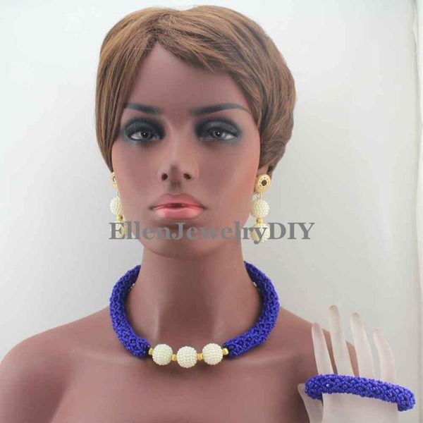 earrings & necklace royal blue and white nigerian wedding beads african beaded jewelry sets india dubai bridal w13106, Silver
earrings & necklace royal blue and white nigerian wedding beads african beaded jewelry sets india dubai bridal w13106, Silver