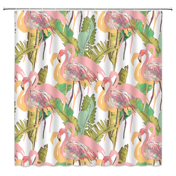 tropical shower curtain palm leaves flamingo hand drawn animal and plant themed home polyester cloth fabric bathroom decor set
tropical shower curtain palm leaves flamingo hand drawn animal and plant themed home polyester cloth fabric bathroom decor set