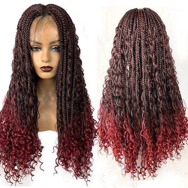 99j red burgundy box crochet braid hair lace front wig brown natural hairline braided synthetic braids wigs for black women1
99j red burgundy box crochet braid hair lace front wig brown natural hairline braided synthetic braids wigs for black women1