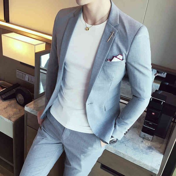 men's suits & blazers wedding 2021 spring leisure suit of men fine korean fit young british defines the shape, White;black
men's suits & blazers wedding 2021 spring leisure suit of men fine korean fit young british defines the shape, White;black