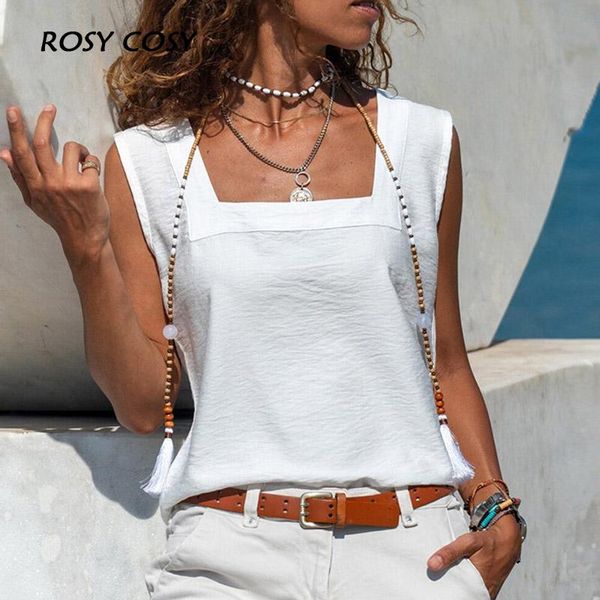women's blouses & shirts elegant solid square neck women summer blouse casual sleeveless ladies fashion femme streetwear pullover, White
women's blouses & shirts elegant solid square neck women summer blouse casual sleeveless ladies fashion femme streetwear pullover, White