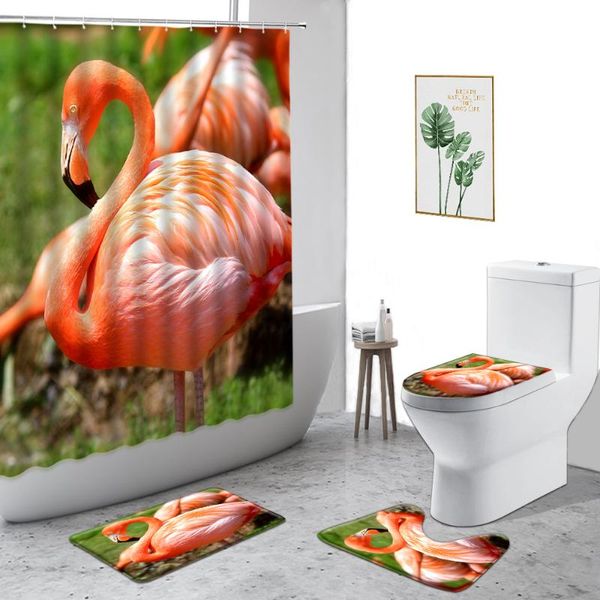 shower curtains flamingo curtain tropical animal green plant flowers bird bathroom decor 4-piece non-slip carpet waterproof bath
shower curtains flamingo curtain tropical animal green plant flowers bird bathroom decor 4-piece non-slip carpet waterproof bath
