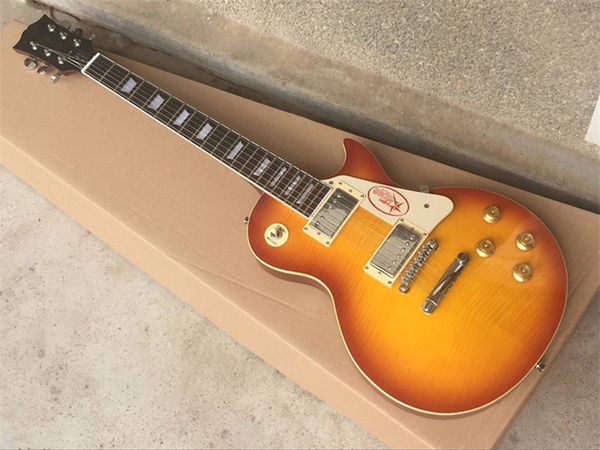 tiger flame maple standard honey burst electric guitar mahogany body rosewood fingerboard chrome hardware 6 strings musical instruments
tiger flame maple standard honey burst electric guitar mahogany body rosewood fingerboard chrome hardware 6 strings musical instruments
