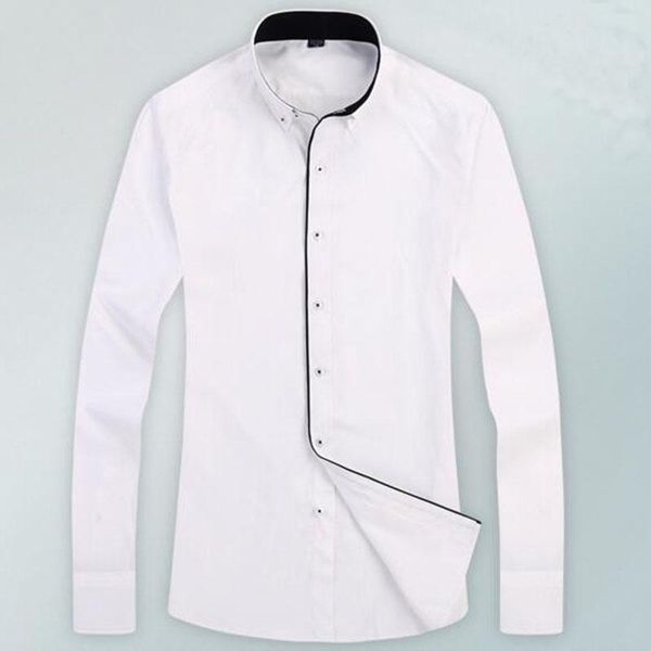 men's casual shirts men slim fit korean style teenagers camisa,patchwork printed pure cotton chemise square collar cloth, White;black
men's casual shirts men slim fit korean style teenagers camisa,patchwork printed pure cotton chemise square collar cloth, White;black