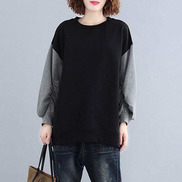 women's hoodies & sweatshirts 100% cotton women autumn casual sweatshirt arrival 2021 simple style female oversized loose pullovers s17, Black
women's hoodies & sweatshirts 100% cotton women autumn casual sweatshirt arrival 2021 simple style female oversized loose pullovers s17, Black