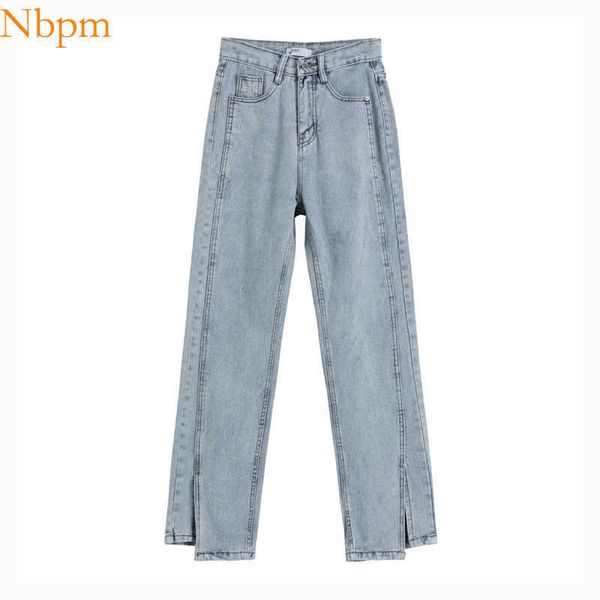 nbpm women vintage denim pants casual straight washed jeans high waist all-match loose wide leg pants fashion trousers 210529, Blue
nbpm women vintage denim pants casual straight washed jeans high waist all-match loose wide leg pants fashion trousers 210529, Blue