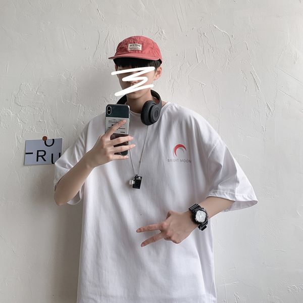 style men's t-shirts 2021 short trend versatile loose casual 5-sve summer half sve t-shirt fashion, White;black
style men's t-shirts 2021 short trend versatile loose casual 5-sve summer half sve t-shirt fashion, White;black