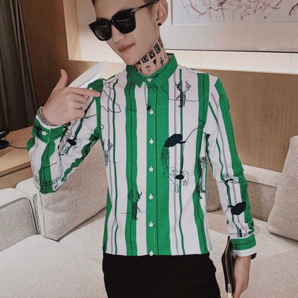 striped men shirs long sleeve business dress casual shirt camisas para hombre streetwear social party men clothing 210527, White;black
striped men shirs long sleeve business dress casual shirt camisas para hombre streetwear social party men clothing 210527, White;black