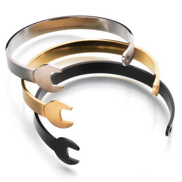 adjustable metal tools wrench charms bracelet bangle for men women punk style gold brand bracelets jewelry pulseras mujer q0719, Black
adjustable metal tools wrench charms bracelet bangle for men women punk style gold brand bracelets jewelry pulseras mujer q0719, Black