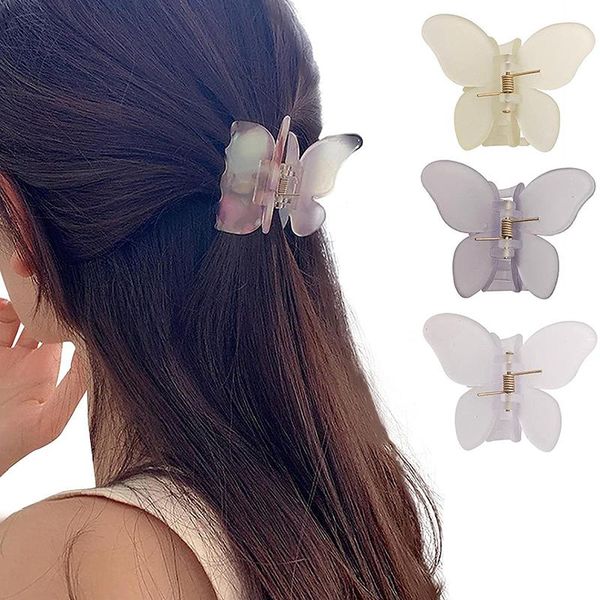 hair accessories cute transparent girls butterfly claw female catch clip acrylic clips sweet hairband, Slivery;white
hair accessories cute transparent girls butterfly claw female catch clip acrylic clips sweet hairband, Slivery;white