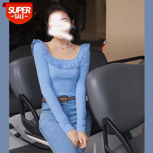 retro square collar ruffled blouse women exposed clavicle short tight-fitting thin red long-sleeved t-shirt can be issued on behalf of #br17, White
retro square collar ruffled blouse women exposed clavicle short tight-fitting thin red long-sleeved t-shirt can be issued on behalf of #br17, White
