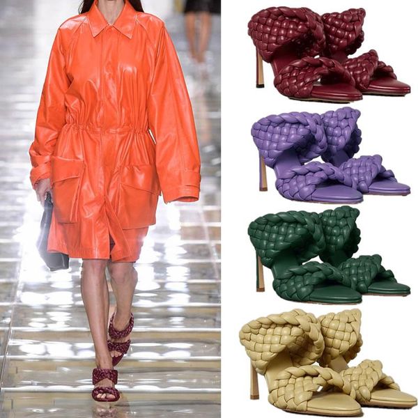 designer weave women slippers runway brand crossover high heels slides shoes ladies open toe summer sandals mules, Black
designer weave women slippers runway brand crossover high heels slides shoes ladies open toe summer sandals mules, Black