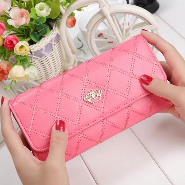 wallets fashion women pu leather wallet with metal crown decoration female clutch coin purses multi card pocket zipper purse, Red;black
wallets fashion women pu leather wallet with metal crown decoration female clutch coin purses multi card pocket zipper purse, Red;black