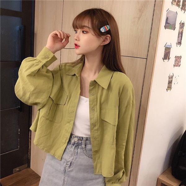 women's blouses & shirts 2021 spring autumn vintage chic blouse women sweet style batwing sleeve solid color short shirt female harajuk, White
women's blouses & shirts 2021 spring autumn vintage chic blouse women sweet style batwing sleeve solid color short shirt female harajuk, White