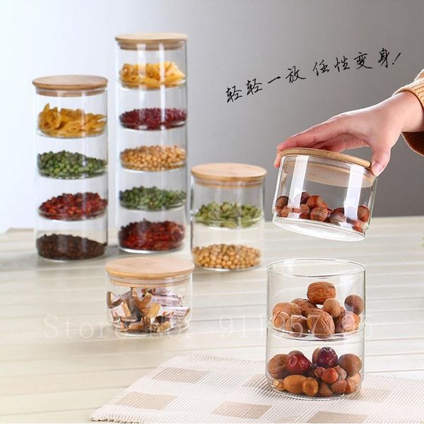 storage bottles & jars 1200 ml 3-layer glass can kitchen bulk container set for spice dry fruit tank salad bowl box
storage bottles & jars 1200 ml 3-layer glass can kitchen bulk container set for spice dry fruit tank salad bowl box