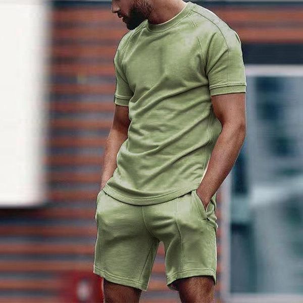 men's tracksuits 2021 pure color casual sportswear streetwear fashion two-piece short-sleeved o-neck and jogging pants suit, Gray
men's tracksuits 2021 pure color casual sportswear streetwear fashion two-piece short-sleeved o-neck and jogging pants suit, Gray