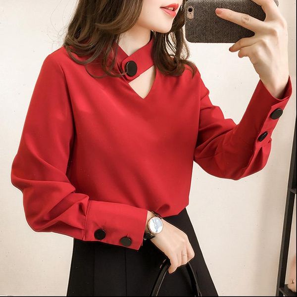 spring fashion long sleeve womens shirt office chiffon hollow out slim v neck blouse pink casual 51h, White
spring fashion long sleeve womens shirt office chiffon hollow out slim v neck blouse pink casual 51h, White