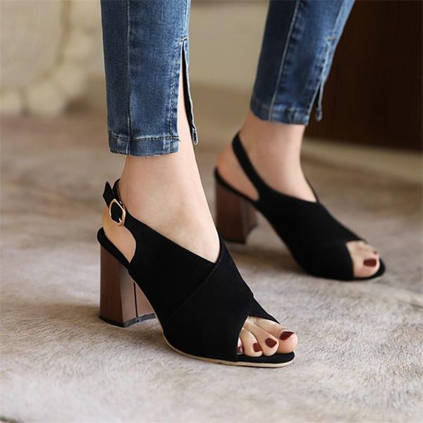 Sandals PXELENA Summer Women Faux Suede Cross Strap Block High Heels Peep Toe Party Office Work Shoes Large Size 34-45, Apricot
Sandals PXELENA Summer Women Faux Suede Cross Strap Block High Heels Peep Toe Party Office Work Shoes Large Size 34-45, Apricot