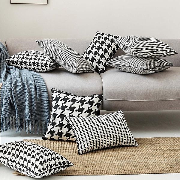 white black cotton canvas pillow cover geometric houndstooth home decorative cushion throw case 45x45cm/35x55cm cushion/decorative
white black cotton canvas pillow cover geometric houndstooth home decorative cushion throw case 45x45cm/35x55cm cushion/decorative