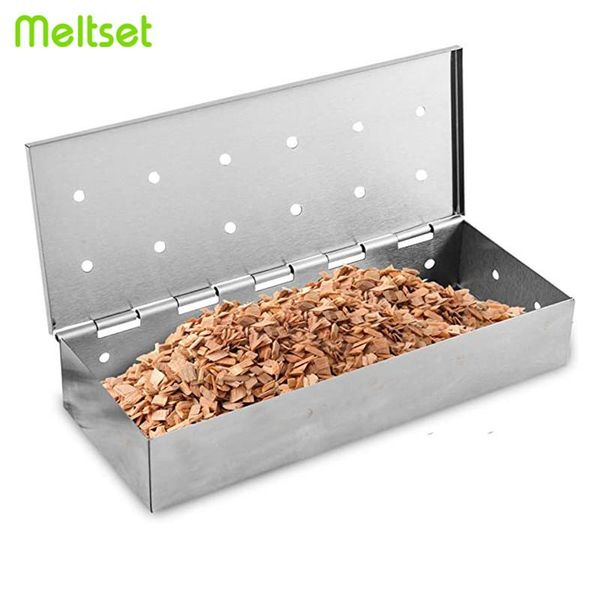 stainless steel bbq smoker box wood chips barbecue indoor outdoor charcoal grill infused smoke tools & accessories
stainless steel bbq smoker box wood chips barbecue indoor outdoor charcoal grill infused smoke tools & accessories