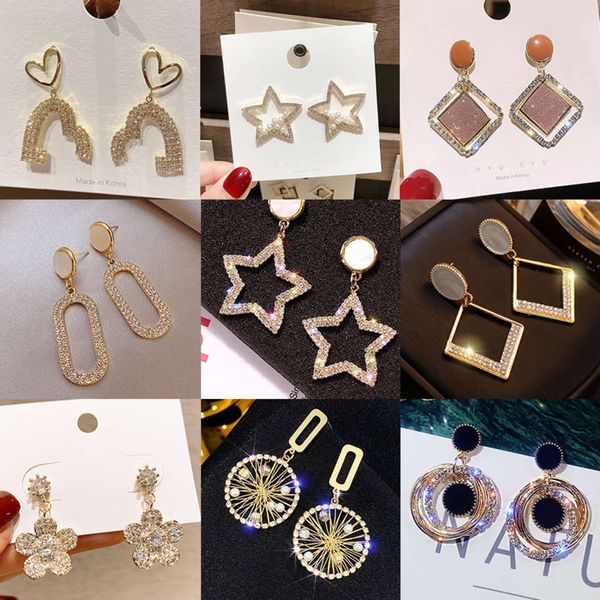 full diamond female s925 silver needle korean temperament earrings pearl shining personality fashion accessories, Black
full diamond female s925 silver needle korean temperament earrings pearl shining personality fashion accessories, Black