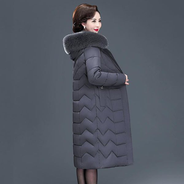 women's wool & blends x-long women coats slim office ladies solid winter jacket hooded with fur collar thick cotton padded parkas, Black
women's wool & blends x-long women coats slim office ladies solid winter jacket hooded with fur collar thick cotton padded parkas, Black