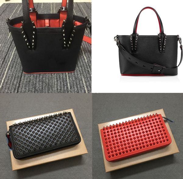 women men wallets+handbag luxurys shoulder bags genuine leather rivets spikes bow crossbody tote red bottoms handbags famous shopping bag
women men wallets+handbag luxurys shoulder bags genuine leather rivets spikes bow crossbody tote red bottoms handbags famous shopping bag